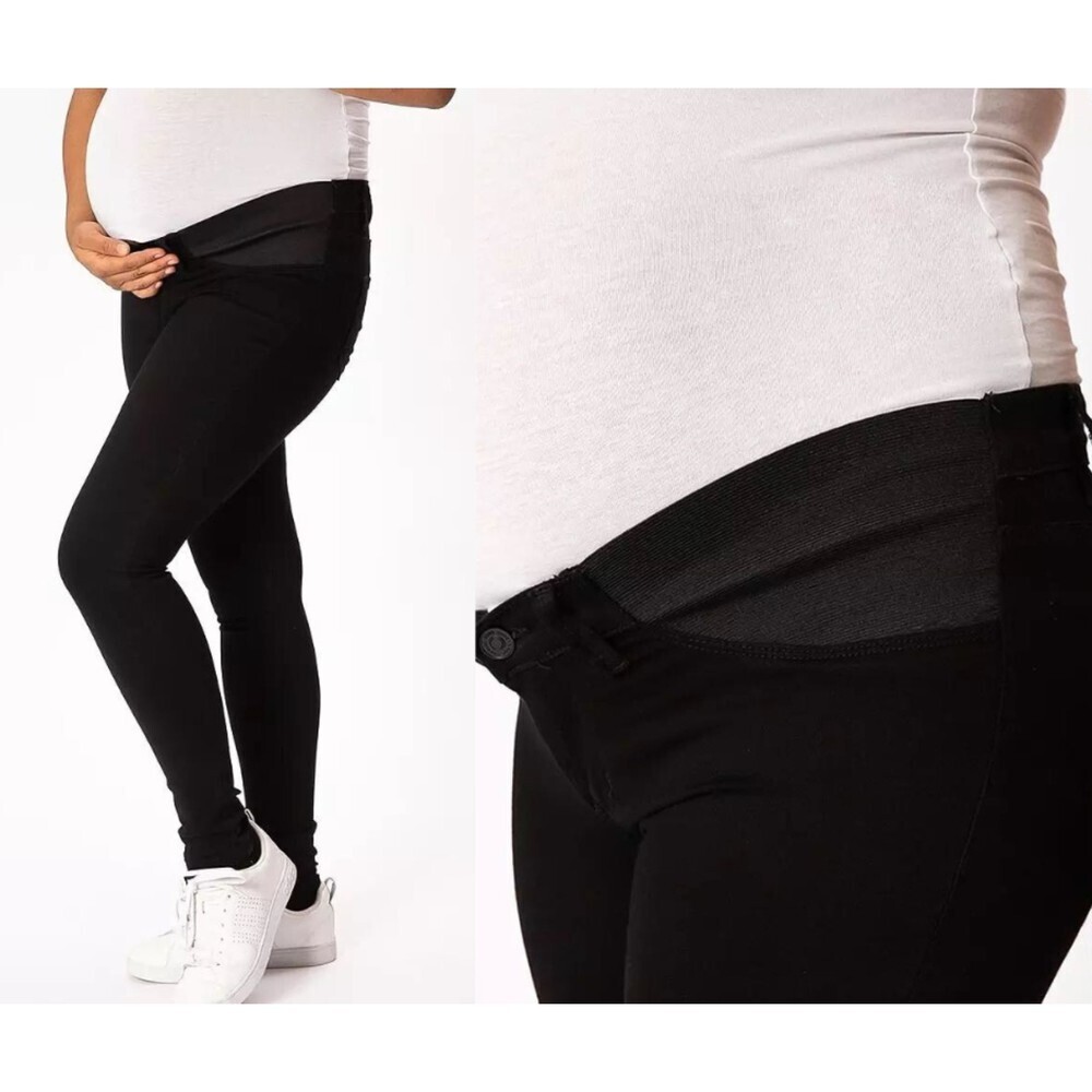 KanCan Size 32 Maternity Black Cotton Skinny Leg Denim Casual Denim Jeans